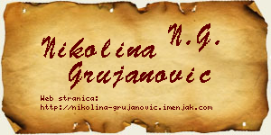 Nikolina Grujanović vizit kartica